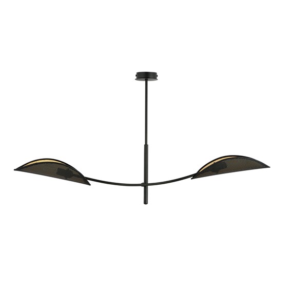 Lampa Wisząca LOTUS 2 Czarny/Złoty