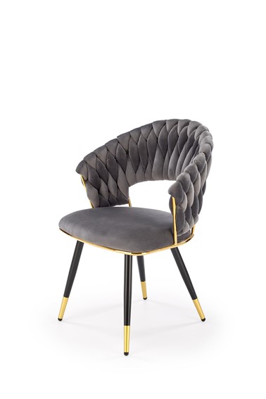 Krzesło K551 Popielaty/Czarny/Złoty