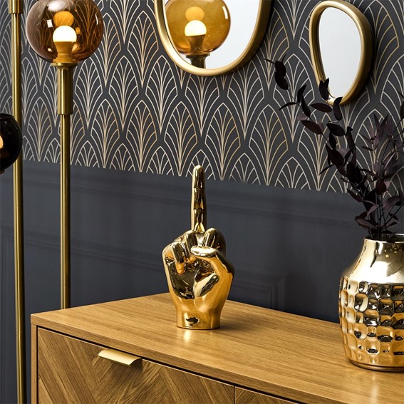 Dekoracja/Figurka DŁOŃ 1 Palec Złoty