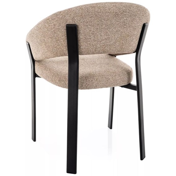 Krzesło NAGOJA Beż/Czarny Mat