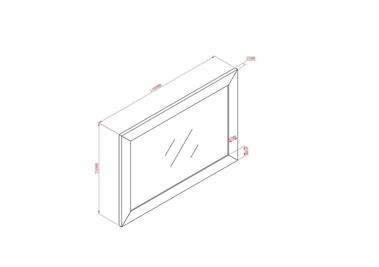 Lustro Soho SH17 2x110x75 Dąb