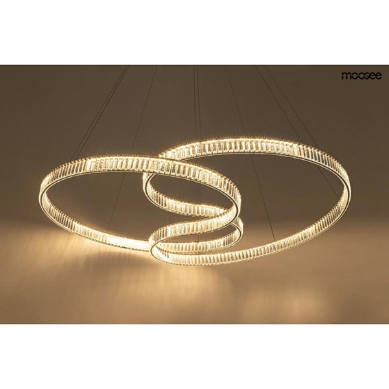 Lampa Wisząca WAVE 160A Srebrny/Transparentny