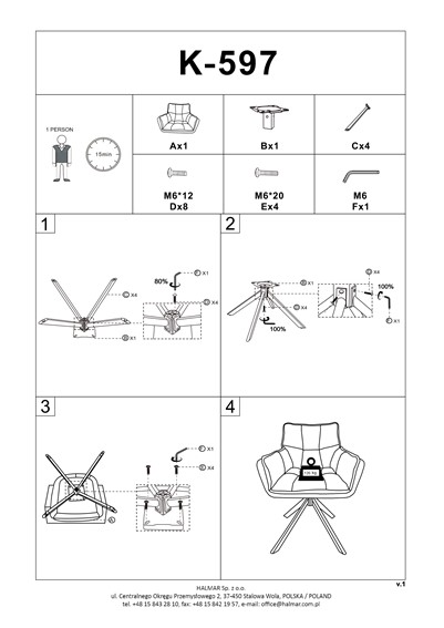 Krzesło K597 Beżowy