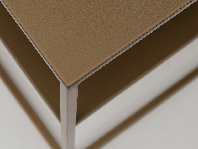 Stół Kawowy Tensio 2 Floor Metal 80x80 Złoty