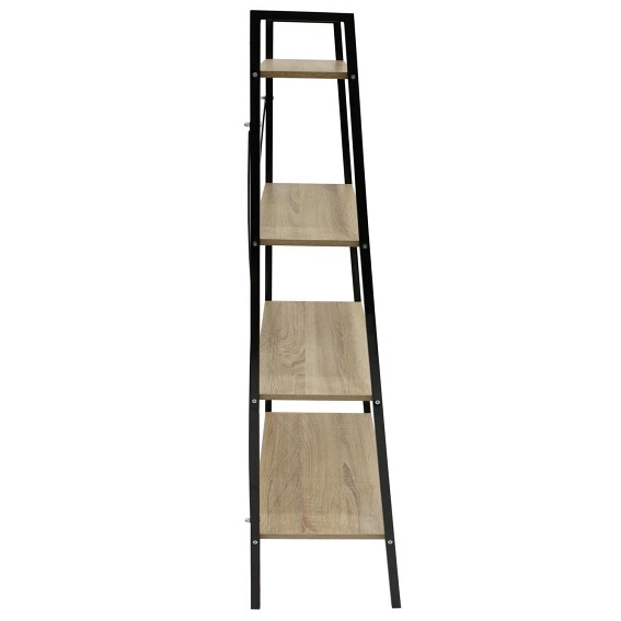 Regał CILYAN L Dąb/Czarny