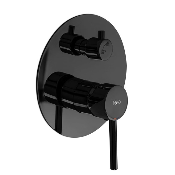 Zestaw Natryskowo-Wannowy Z Wylewką LUNGO Czarny