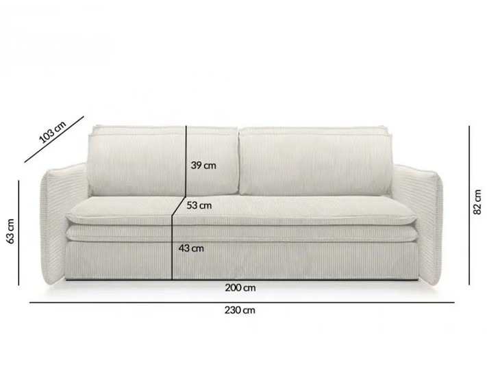 Sofa SENSE SLIM Ciemna Zieleń z Funkcją Spania - II Grupa Tkanin