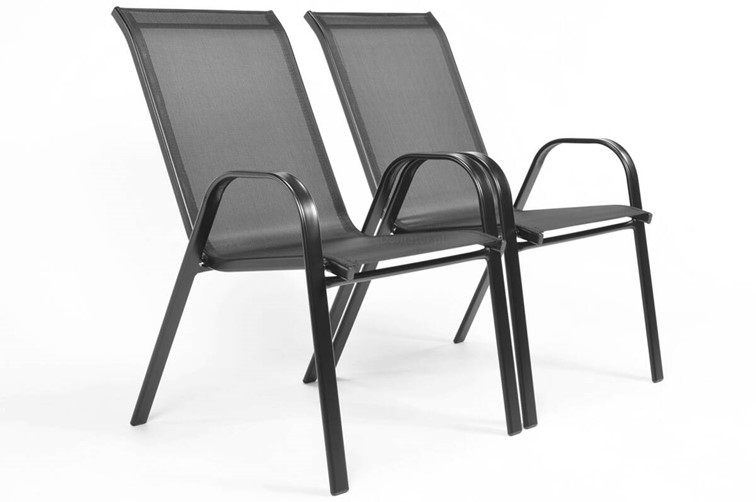 Zestaw Ogrodowy PORTO 6-osobowy Czarny