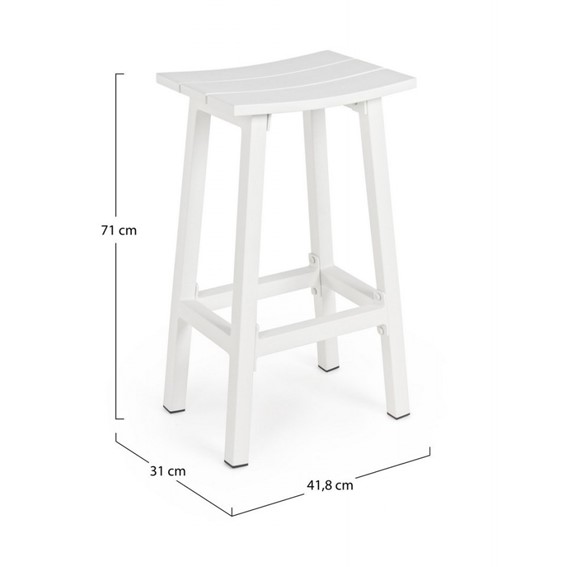 Krzesło Barowe Ogrodowe SKIPPER 71 Biały