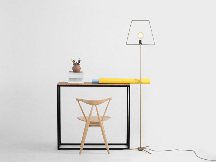 Lampa Podłogowa Firkant Floor 38x177 Złoty