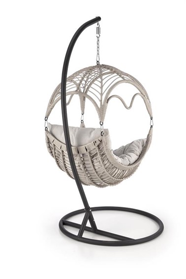 Fotel Ogrodowy RASMUS Czarny/Popiel