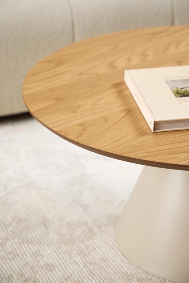 Stół SOLI fi85 Naturalny/Beżowy