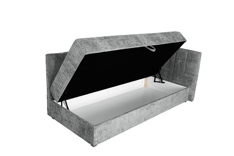 Łóżko RICKY z Pojemnikiem 90x200 cm Popielaty