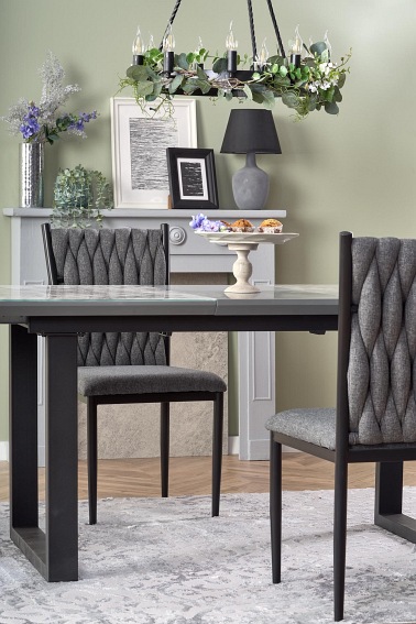 Stół Rozkładany Marley 90x160 Biały/Czarny