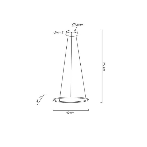 Lampa Wisząca RING SLIM 40 Złoty/Biały
