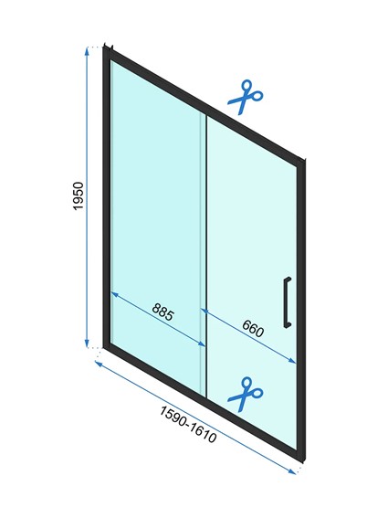 Drzwi Prysznicowe RAPID SLIDE 160 Złoty Szczotkowany