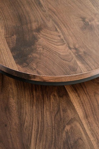 Zestaw 2 Ław OREO fi43/53 Czarny/Orzech