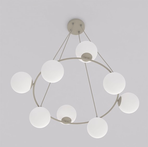 Lampa Wisząca AZURA 8 Beżowy/Biały