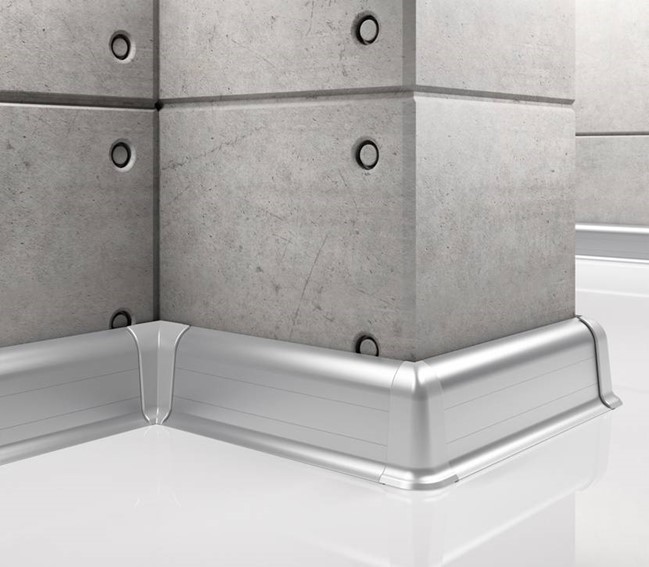 Listwa Przypodłogowa LP55 Anodowana 250 cm Srebrny