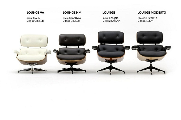 Fotel z Podnóżkiem LOUNGE HM PREMIUM Czarny/Różany