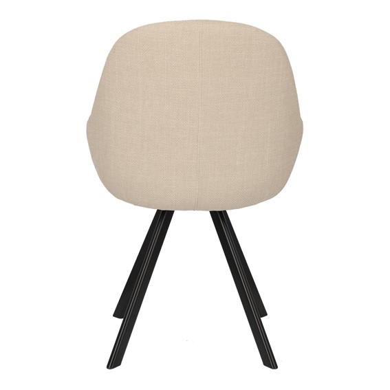 Krzesło NELS Czarne Nogi Beżowy