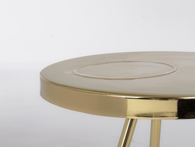 Stolik Kawowy KESAR Fi51cm Beżowy