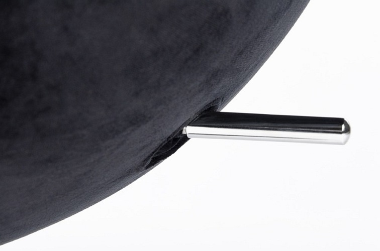 Fotel EGG Szeroki Velvet Czarny