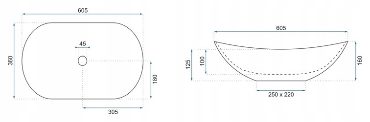 Umywalka Nablatowa ROYAL LAVA Biały
