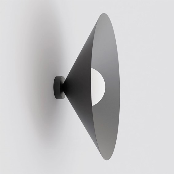 Kinkiet MONO K1L Czarny/Opal