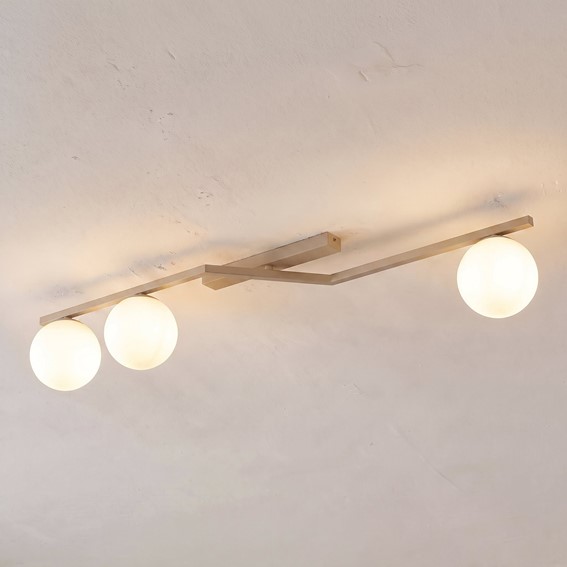 Lampa Sufitowa NATON 3 Beżowy/Opal
