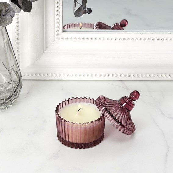 Świeca ze Szkła Bohemskiego Czerwony