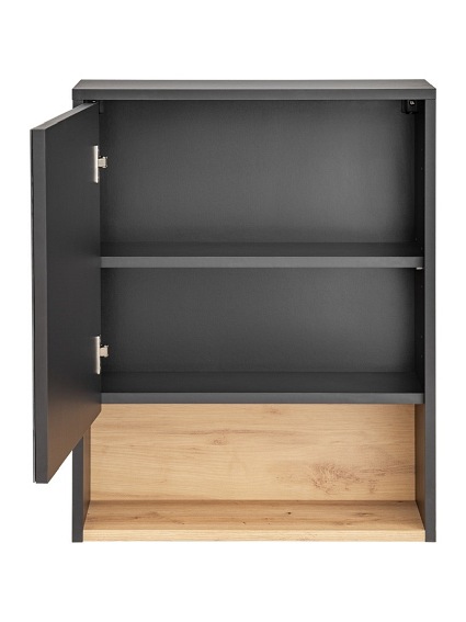 Szafka z Lustrem 1D Borneo Cosmos 840 25x60x75 Czarny