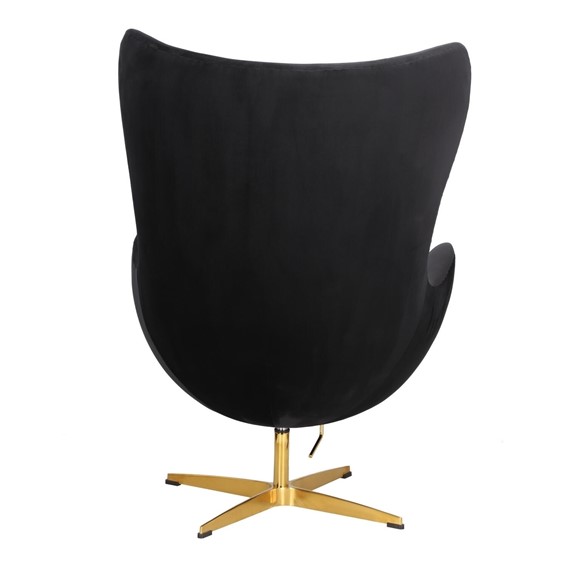 Fotel JAJO Velvet Czarny/Złoty