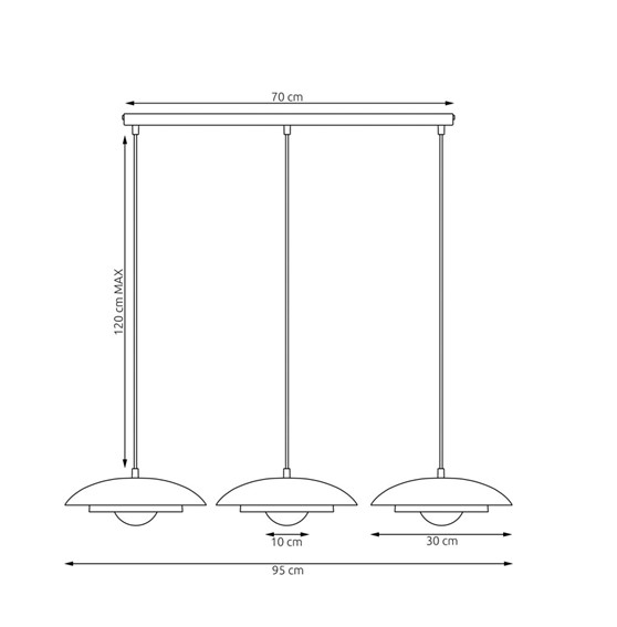Lampa Wisząca SKIN 3 Beżowy/Biały