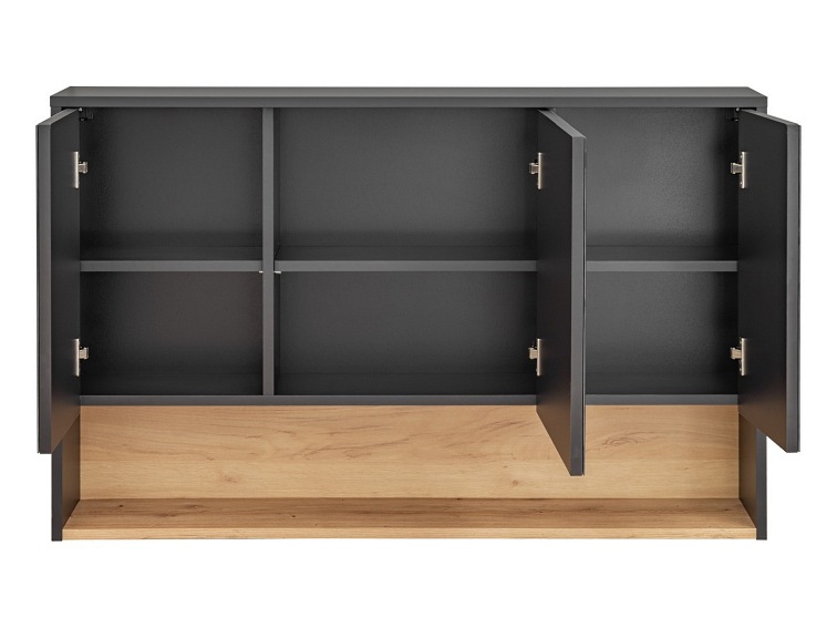 Szafka z Lustrem 3D BORNEO COSMOS s 843 25x120x75 Czarny