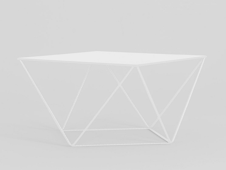 Stolik Kawowy DARYL METAL 80 Biały