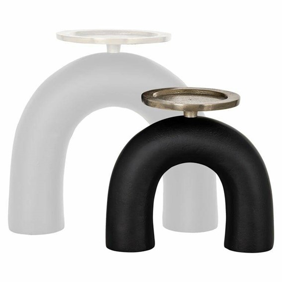 Świecznik LIVI S Czarny/Złoty