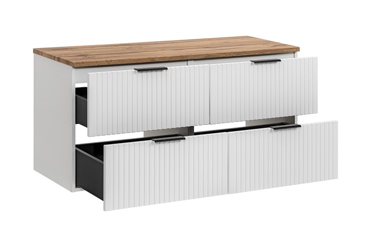 Zestaw ADW B 120cm (2x Szafka + Blat) Biały/Dąb