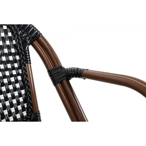 Krzesło CAFE PARIS ARM Brązowy/Czarny/Biały