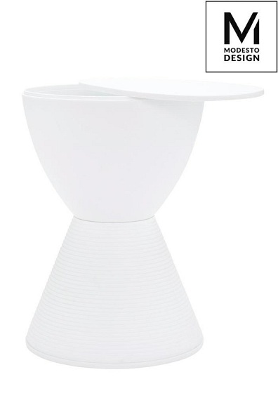 MODESTO stołek TAMBURO biały - polipropylen