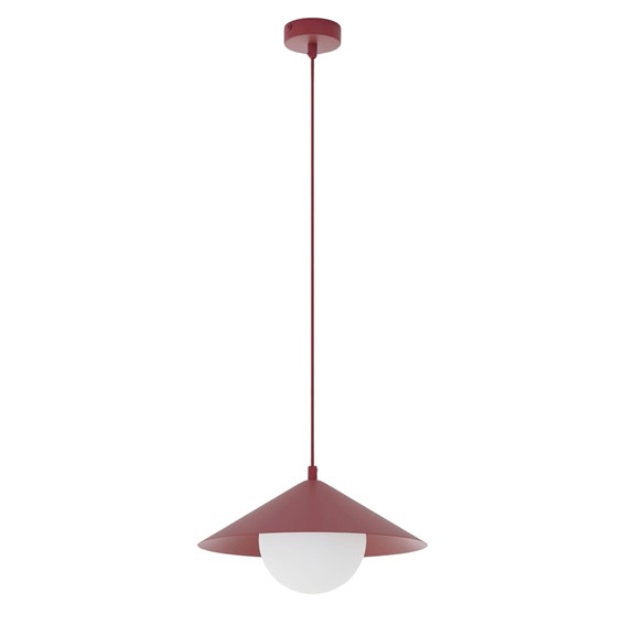 Lampa Wisząca MONO 1S Burgundowy/Opal