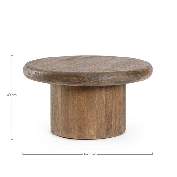 Stolik Kawowy LOPEZ fi75 Brązowy