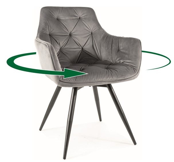 Krzesło MANGO Velvet Szary Bluvel 14