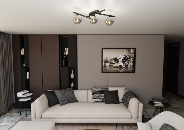 Lampa Sufitowa SMART 3 Czarny/Grafitowy