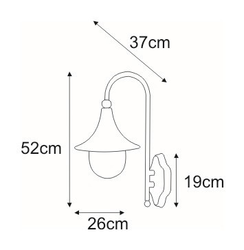 Kinkiet Zewnętrzny BOSTON K-8130 Czarny