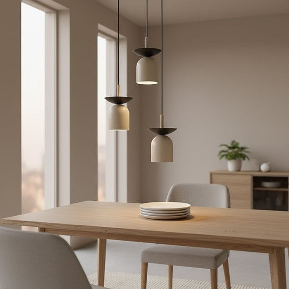 Lampa Wisząca EGO 3 PREM Beżowy/Czarny