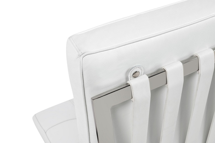 Fotel BARCELON PRESTIGE Biały Skóra Naturalna
