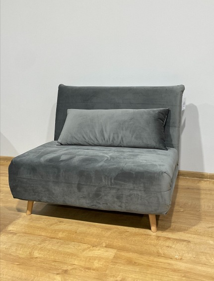 Fotel SPIKE Velvet Buk/Szary Tap.139