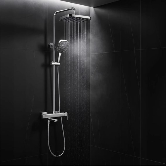 Zestaw Prysznicowy ARLO Nikiel Szczotkowany