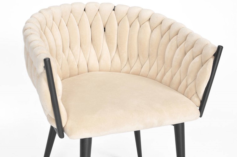 Krzesło ROSA Czarny/Beżowy